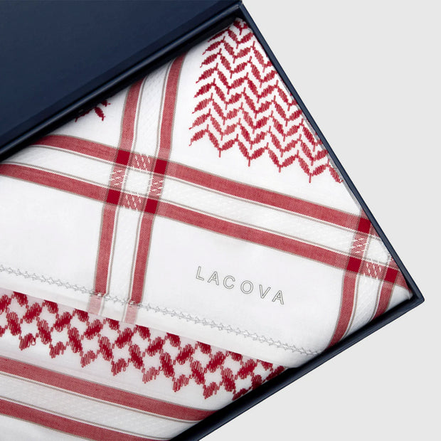 شماغ لاكوفا نيفي أحمر